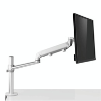 Adjustable Laptop Monitor Stand Mount - Aluminum Alloy - Silver thumbnail