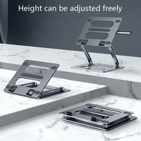 Adjustable Metal Notebook Stand - Gray Desktop Support thumbnail