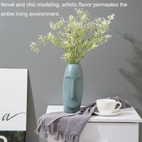 Thickened Pe Vase for Dried Flower Arrangements - Durable Drop-proof and Crack-proof - Sea Blue thumbnail