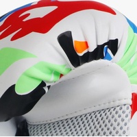 Kids' 6Oz Boxing Gloves For Training And Fighting - Graffiti Design - White thumbnail