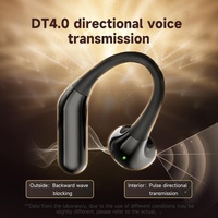 Wireless Half In-ear Sports Earphones - Black thumbnail