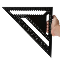 Woodworking Square Layout Gauge - Angle Ruler Measuring Tool - 12 Inch Black thumbnail