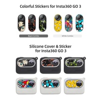 Silicone Case for Insta360 Go 3 with Neck Strap and Skin Wrap - Black thumbnail