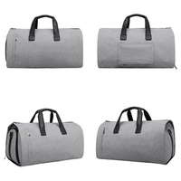Shoe Compartment Travel Suit Bag - Compact & Organized - Black thumbnail
