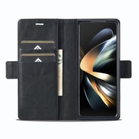 Rfid Leather Phone Case for Samsung Galaxy z Fold 4 / 5g - Secure & Stylish - Red thumbnail
