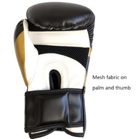 Professional Adult Boxing Training Gloves - 6Oz For Muay Thai Fighting - Black thumbnail