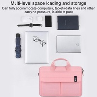 13.3 Inch Laptop Carrying Bag with Shoulder Strap - Handheld Briefcase Style - Grey thumbnail