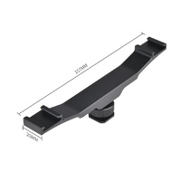 Aluminum Dual Hot / Cold Shoe Mount Adapter Bracket - Black thumbnail