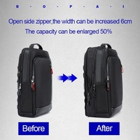 Large Capacity Business Laptop Backpack with Usb Port - Breathable & Stylish Black 30x15x44cm thumbnail