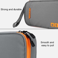 Portable Multi-functional Headphone Charger and Data Cable Storage Bag with Power Pack - 24 x 12 x 5cm - Black thumbnail