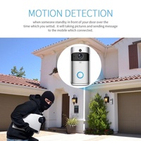 Smart Wifi Video Doorbell With Night Vision & Wide-Angle Camera - 720P Low Power Mobile Remote - Black thumbnail