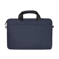 Stylish Zipper Laptop Bag With Shoulder Strap - Durable & Breathable - Black thumbnail
