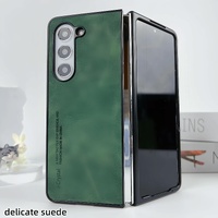 Crystal Leather Foldable Case for Samsung Galaxy z Fold 4 - Brown thumbnail