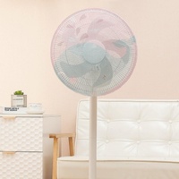 18-inch Cartoon Children's Electric Fan with All-inclusive Mesh Protection Net and Anti-pinch Hand Cover - Blue Whale thumbnail