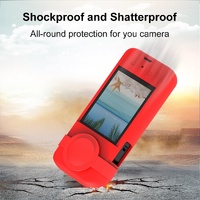 Silicone Protective Case with Lens Cover for Insta360 X3 - Black thumbnail