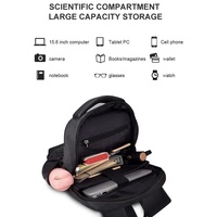 Waterproof Laptop Backpack with Usb Interface for 15 Laptops - Black thumbnail