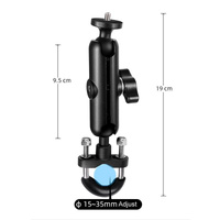Motorcycle Handlebar Mount for Gopro with Tripod Adapter - 9cm Rod and Screw thumbnail