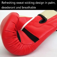 Adult Boxing Training Gloves For Sanda Fighting - Letter Pattern - Black thumbnail