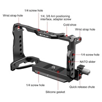 Metal Camera Cage Stabilizer For Sony A6700 - Black thumbnail