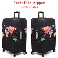 Xl Travel Luggage Cover - Dustproof Scratch-proof Elastic Sleeve - Fits 29-32 Inch Suitcases - Geometric Map thumbnail