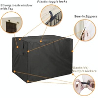 Outdoor Pet Cage Cover - Waterproof & Dustproof - 109x74x76cm - Black thumbnail