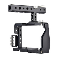Sony A6000 / A6300 / A6500 / A6400 Camera Cage Stabilizer With Handle - Black thumbnail