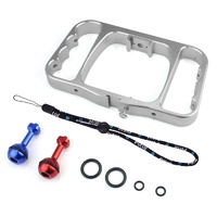 Aluminum Dual Handheld Diving Light Arm Mount for Action Cameras - Black thumbnail