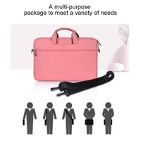 Hidden Portable One-shoulder Handbag for 14.1 Laptops - Waterproof Oxford Cloth - Black thumbnail