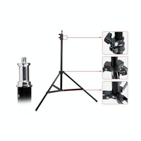 Aluminum Light Stand For Studio Flash - 1.9M Height - Black thumbnail
