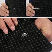 Portable Golf Putting Mat with Push Rod Trainer - 48x23cm - Black thumbnail