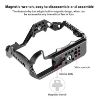 Metal Camera Cage For Canon Eos R7 Stabilizer Rig - Black thumbnail