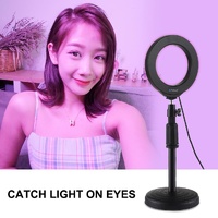 Curved Surface Ring Light with Usb 10 Modes 8 Colour Rgbw Cold Shoe Tripod Black thumbnail
