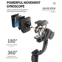 Bluetooth Gimbal Stabilizer with Remote and Tripod - Black thumbnail