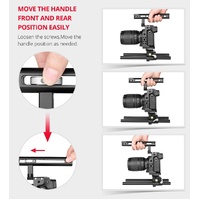 Video Camera Cage Stabilizer With Handle And Rail Rod For Nikon Z6 / Z7 thumbnail