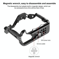 Metal Camera Cage For Canon Eos R10 Stabilizer Rig - Black thumbnail