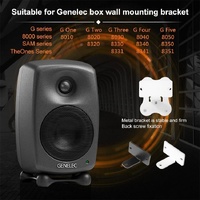 Wall-mounted Metal Bracket for Genelec G2 Hifi Speaker - Black thumbnail