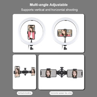11.8 Rgbw Led Ring Light Kit with Mount Dual Phone Brackets and Remote Control thumbnail