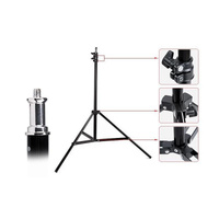 Aluminum Light Stand For Studio Flash - 2.0M Height - Black thumbnail