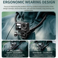 Adjustable Neck Vlog Bracket for Dji Gopro Insta360 Action Cameras and Smartphones thumbnail
