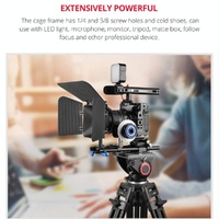 Video Camera Cage Stabilizer With Handle For Nikon Z6 / Z7 - Black thumbnail