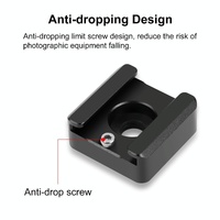 Aluminum Cold Shoe Mount For Microphone Or Flash Light - Black thumbnail