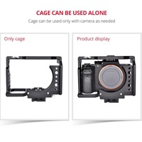 Video Camera Cage Stabilizer For Sony A7K / A72 / A73 / A7S2 / A7R3 / A7R2 / A7X Black thumbnail