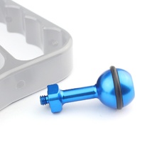 Universal 1 / 4 Ball Adapter for Action Cameras - Compatible with Gopro Insta360 Dji and More - 2.5cm Diameter - Black thumbnail