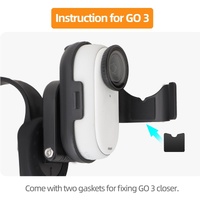 Insta360 Go 3s / Go 3 Sunnylife Camera Strap with Magnetic Mount and Silicone Wristband for Drone and Backpack - Black Stripe thumbnail