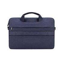 15.6 Inch Laptop Handbag With Hidden Strap And Suitcase Belt - Waterproof And Tear-Resistant - Black thumbnail