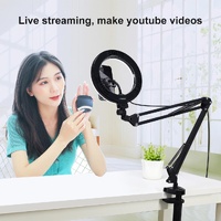7.9 Ring Light with Usb 3 Modes Dual Colour Phone Clamp thumbnail