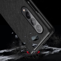 Foldable Cross Pattern Phone Case for Samsung Galaxy z Fold 4 / 5g - Foldable Design - Red thumbnail