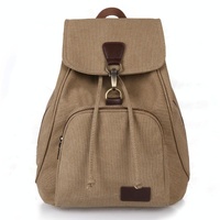 Women Canvas Laptop Backpack - Compact and Stylish - Coffee thumbnail