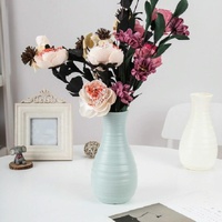Creative Desktop Flower Vase - Modern Plastic Decoration - Blue thumbnail