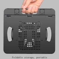 Adjustable Laptop Cooling Stand - Foldable Design - Pink thumbnail